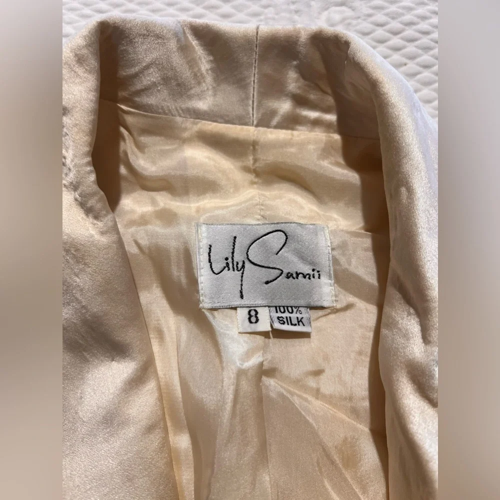 Lily Samii Blazer 100% Silk Sz 8